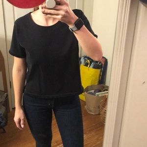 MADEWELL | Raw hem black tee